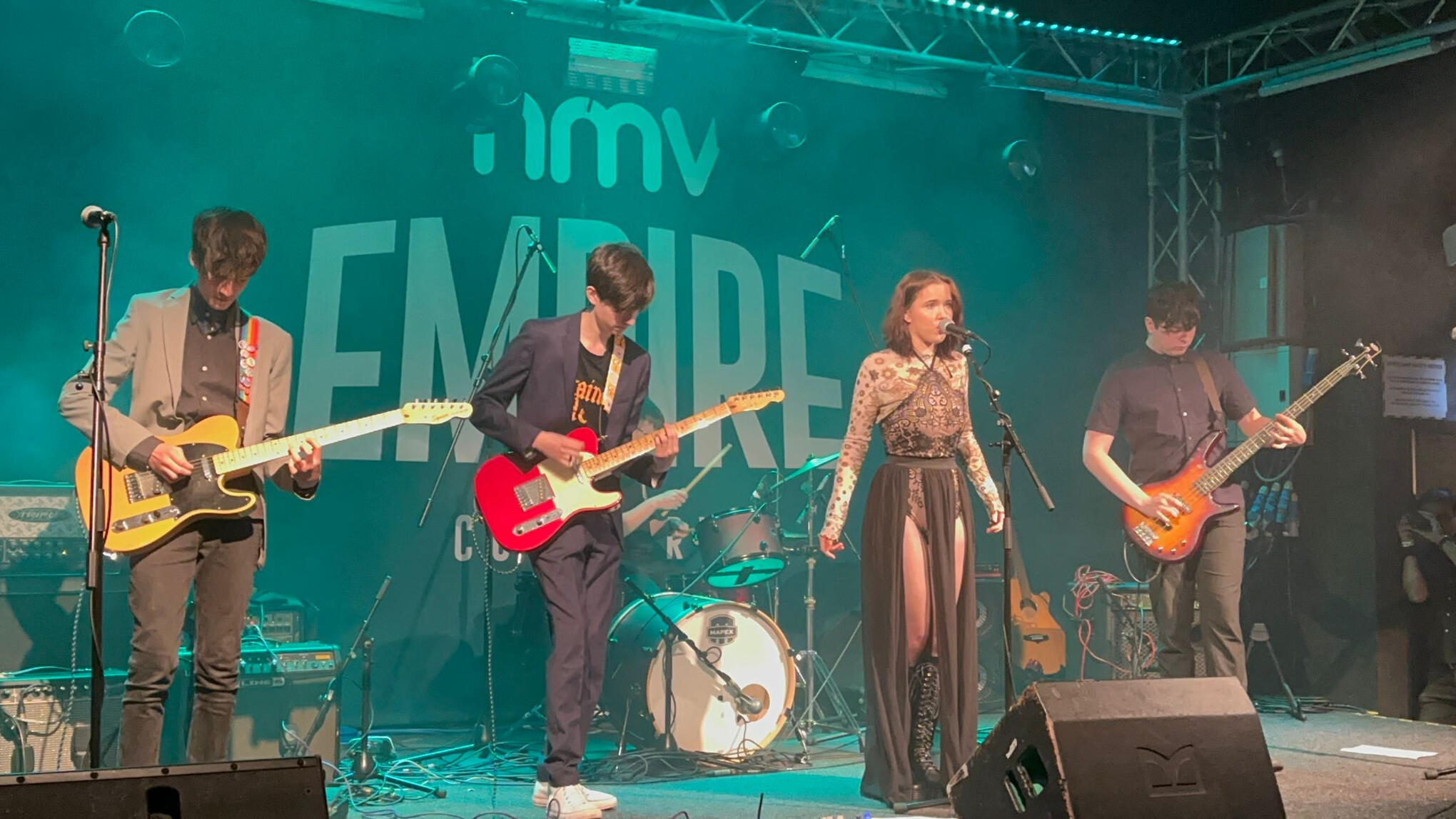 Project Overload performing at Never Mind the Blokes